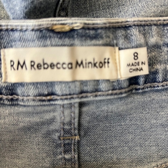 Womens Rebecca Minkoff 90s Short High Rise Relaxed Fit 5" Inseam Blue 8 NWT - Picture 5 of 11